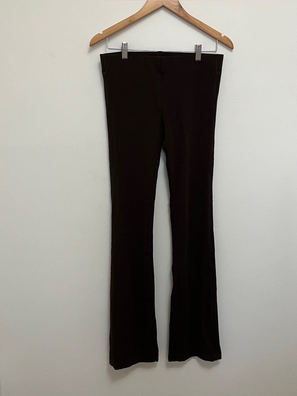 SPRWMN wide leg yoga pant trouser in chocolate brown size large